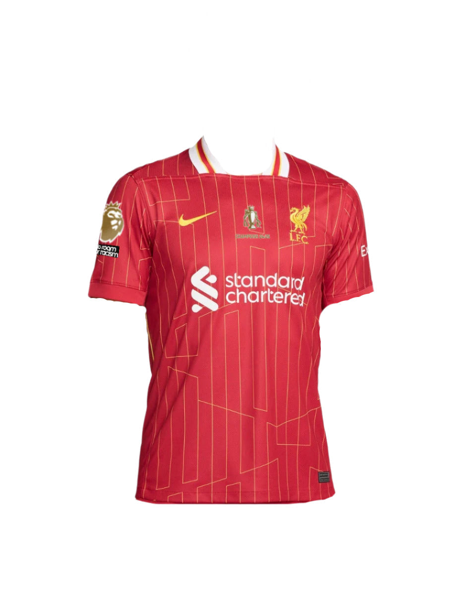 Liverpool Champions, Gold Trophy and Insignia 24/25 Home Match Jersey
